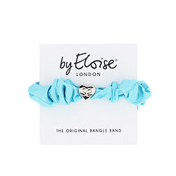 By Eloise London Silver Heart Silk Scrunchie